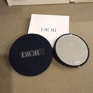 New in box never used DIOR Mirror black pouch travel black & silver Dior logo